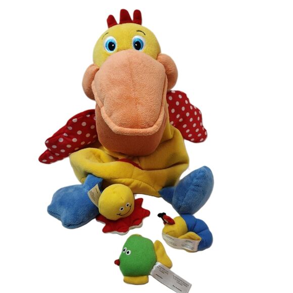 Melissa & Doug Pelican Plush – Feedable Toy + 3 Critters - Picture 1 of 7